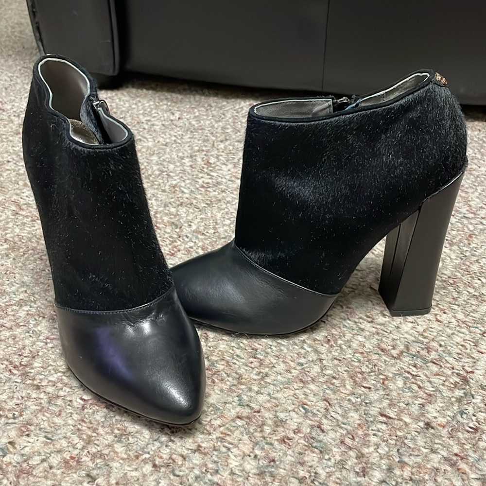 Roberto Cavalli new pony hair leather heeled boots